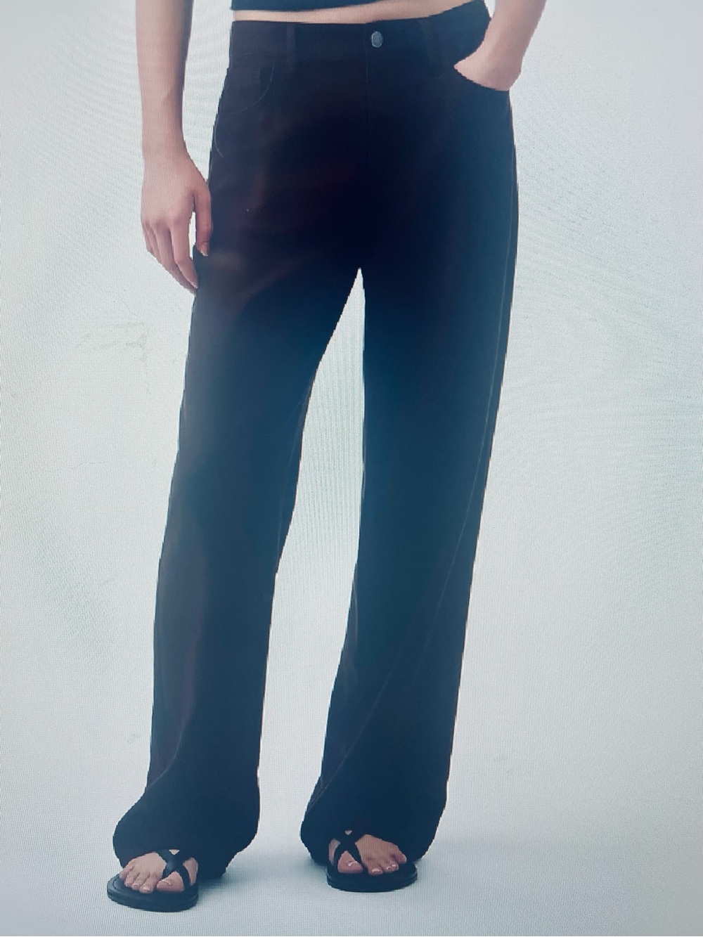 Linen-Cotton Wide Leg Pants NWT